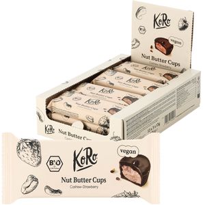 Pralinen KoRo Nut Butter Cups Cashew-Strawberry, 36 Stück, BIO