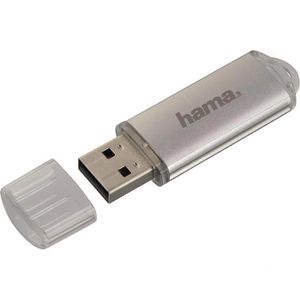Hama Laeta 128 GB USB-Stick 108072, 68x, bis 10 MB/s, mit Metallgehäuse, silber