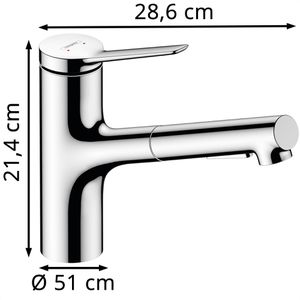 Produktbild für Küchenarmatur hansgrohe Zesis M33, chrom