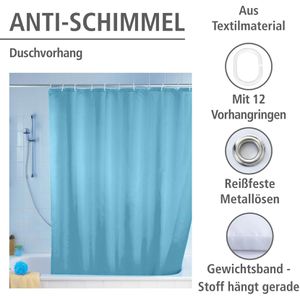 Produktbild für Duschvorhang Wenko Anti-Schimmel Uni, 180 x 200 cm