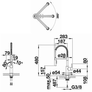 Produktbild für Küchenarmatur BLANCO CATRIS-S, chrom