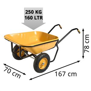 Produktbild für Schubkarre Haemmerlin Expert Twin Excellium, Tragkraft 250 kg