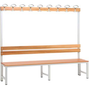 Umkleidebank SZ-Metall 57203, Sitzfläche Holz, 200 cm