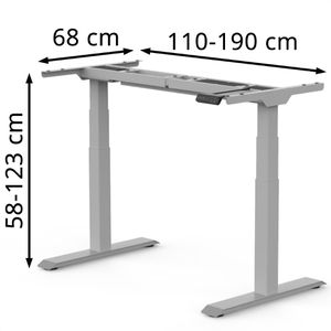 Produktbild für Schreibtischgestell FlexiSpot E7S 2026, grau, 4 Memoryspeicher