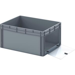 Produktbild für Eurobox AUER EG SKS 86/42 HG, grau, mit Acrylglas-Sichtklappe