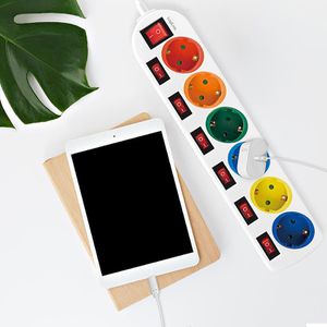 Produktbild für Steckdosenleiste LogiLink LPS259, mit 1,5m Kabel