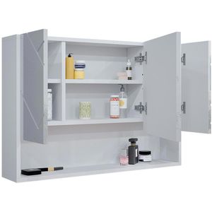 Produktbild für Spiegelschrank Vicco Irma, weiß hochglanz