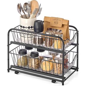 Küchenregal Songmics KCS017B01, schwarz