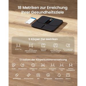 Produktbild für Personenwaage RENPHO Elis Nova Wifi, A031, App-fähig, schwarz