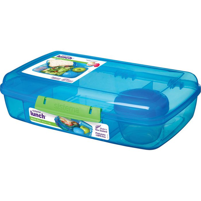 Sistema Lunchbox Lunch l mit sortiert, Böttcher Fächern, 5 Kunststoff, – farbig AG 41671, Bento 1,76 Box