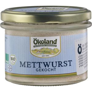Wurstkonserve Ökoland Mettwurst gekocht, BIO