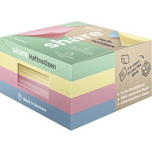Produktbild für Haftnotizen share Haftnotizblock, pastell