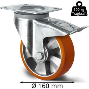 Produktbild für Schwerlastrolle CASCOO Serie BAU5, Lenkrolle