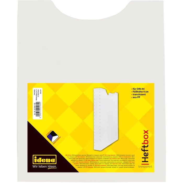 Idena Heftbox 225164 A4 4 0cm Füllhöhe Kunststoff transparent Idena Heftbox 225164 A4 4 0cm Füllhöhe Kunststoff transparent