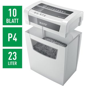 Produktbild für Aktenvernichter Leitz 8009 IQ Home Office P4, weiß