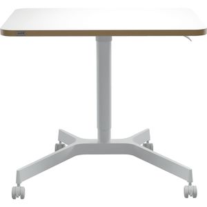 Produktbild für Schreibtisch Leitz Ergo 65360001, mit Rollen, weiß / weiß