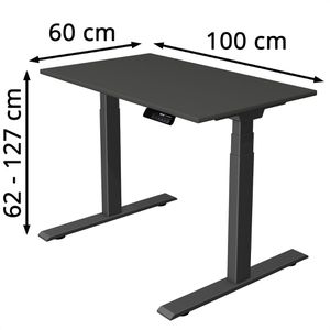 Produktbild für Schreibtisch Kerkmann Move 1 stable, anthrazit / anthrazit