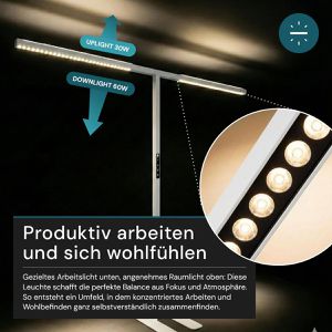 Produktbild für Stehlampe Luxula LX700133, LED, weiß, 194 cm