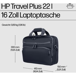 Produktbild für Laptoptasche HP Travel Plus A2CE1AA, graublau