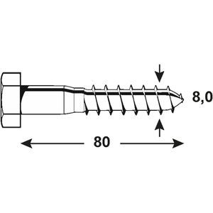 Produktbild für Holzschrauben Connex KL3148080, verzinkt