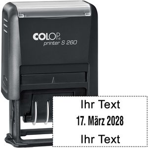 Produktbild für Datumstempel Colop Printer S 260, schwarz, selbstfärbend