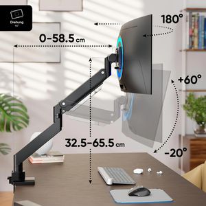 Produktbild für Monitorhalterung Onkron G130-B, VESA 75x75 - 200x200 mm