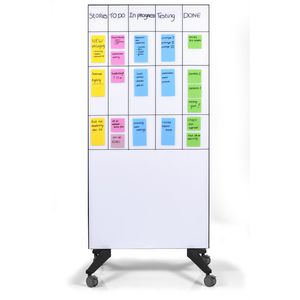 Produktbild für Glas-Magnettafel Legamaster 7-105100 mobil, auf Rollen