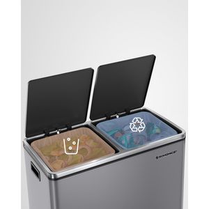 Produktbild für Mülleimer Songmics LTB060G01, schiefergrau