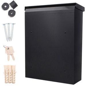 Produktbild für Briefkasten Rottner T04508, Brighton, schwarz, aus Stahl