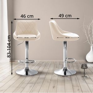 Produktbild für Barhocker CLP Lazio 102287004, drehbar mit Lehne