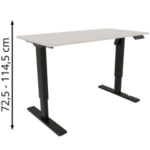 Produktbild für Schreibtisch Bisley E-StarterTech, lichtgrau / schwarz