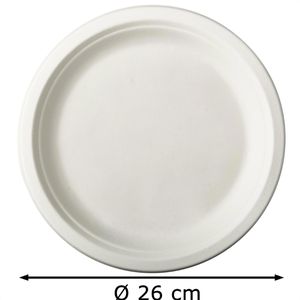 Produktbild für Einwegteller Papstar 89738 pure, Zuckerrohr