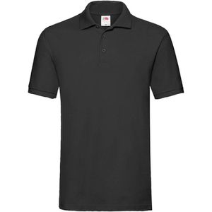 Fruit-of-the-Loom Arbeitsshirt Premium Polo, Poloshirt, Polokragen, schwarz, Größe S