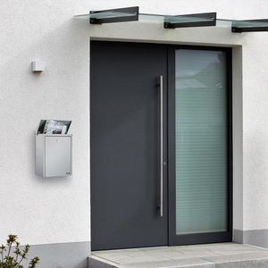 Produktbild für Briefkasten Allux 200, silber, aus Edelstahl