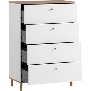Produktbild für Kommode Schildmeyer Hilda, 701890, mattweiß / artisaneiche
