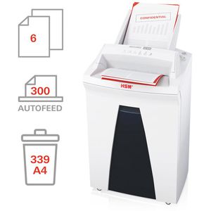 Produktbild für Aktenvernichter HSM SECURIO AF300, 2095121, weiß, mit Rollen