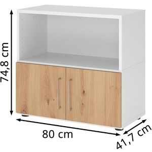 Produktbild für Kombischrank Hammerbacher FW28T1, weiß / asteiche