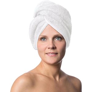 Produktbild für Handtuch Zollner Haarturban, weiß, 23 x 64 cm