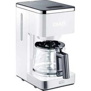 Graef Kaffeemaschine FK401, bis 15 Tassen, 1,25 Liter, weiß, mit Glaskanne  – Böttcher AG