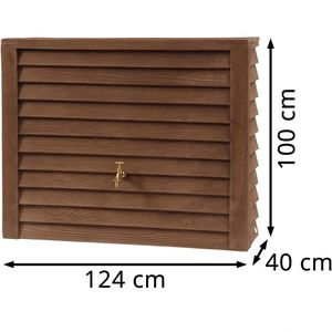 Produktbild für Regentonne Garantia Woody Wandtank, 350 Liter