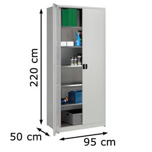 Produktbild für Werkzeugschrank Mauser MKST5/22STG, aus Metall, lichtgrau