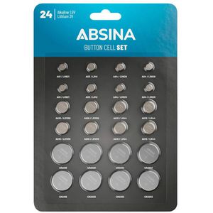 Knopfzelle Absina Sortiment 24-teilig