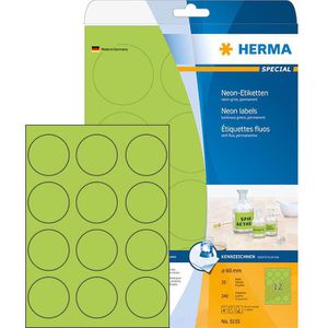 Neon-Etiketten Herma 5155 Special, neon-grün
