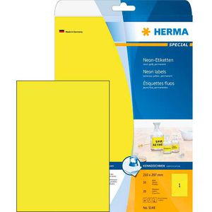 Neon-Etiketten Herma 5148 Special, neon-gelb