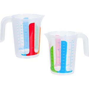 Produktbild für Messbecher Kigima MiraHome, 2 x 0,5 und 2 x 1 Liter