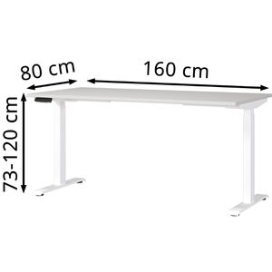 Produktbild für Schreibtisch Germania Mailand, 7908-642, lichtgrau
