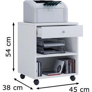 Produktbild für Rollcontainer VCM Salda 913906, aus Holz, weiß