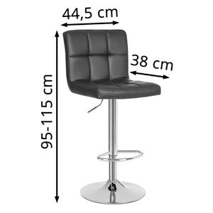 Produktbild für Barhocker Songmics LJB64B, drehbar mit Lehne