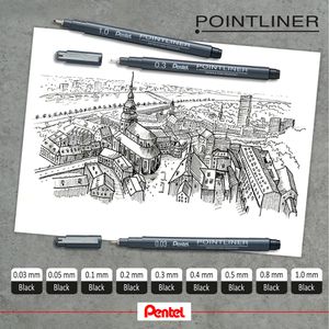Produktbild für Fineliner Pentel Pointliner, S20P-8A