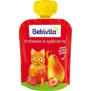 Produktbild für Fruchtpüree Bebivita Erdbeere in Apfel Birne,100% Frucht